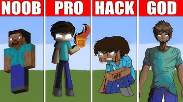 PIXEL ART (NOOB vs PRO vs HACKER vs GOD) HEROBRINE IN MINECRAFT!