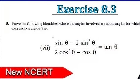 Class - 10 Ex - 8.3, Q4 (vii) (Trigonometry) || New NCERT CBSE || 10th Trigonometry 2025