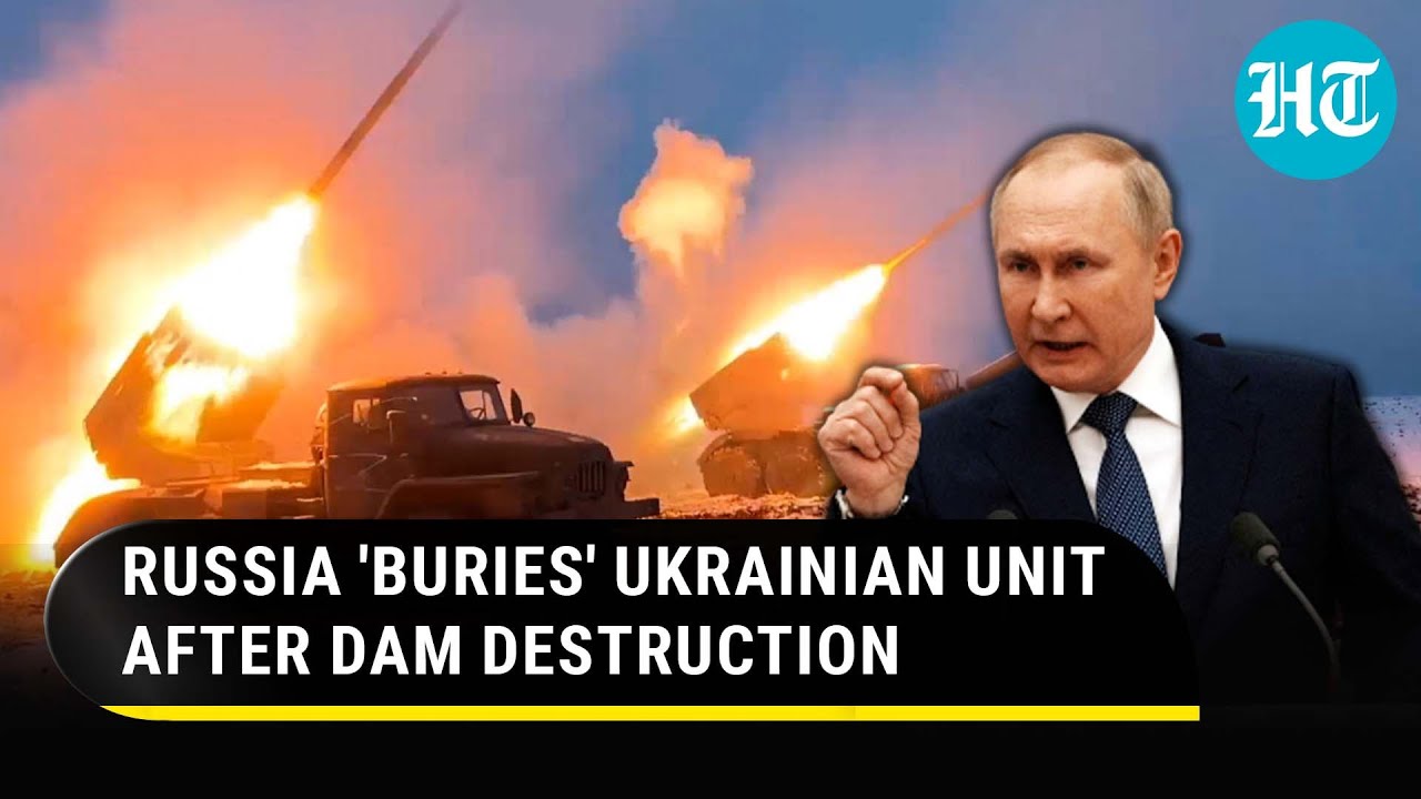 Russian 'punishes' Ukraine with rocket hurricane after Nova Kakhovka dam destruction | Watch