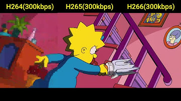 H264(AVC) vs H265(HEVC) vs H266(VVC) at 300kbps 1920x800 Video Coding Comparison
