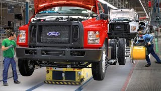 How They Build Powerful US Ford Super Duty Truck From Scratch  Production Line Factory