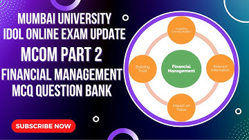 mcom part 2 financial management mcq question bank with answer for mu idol online exam