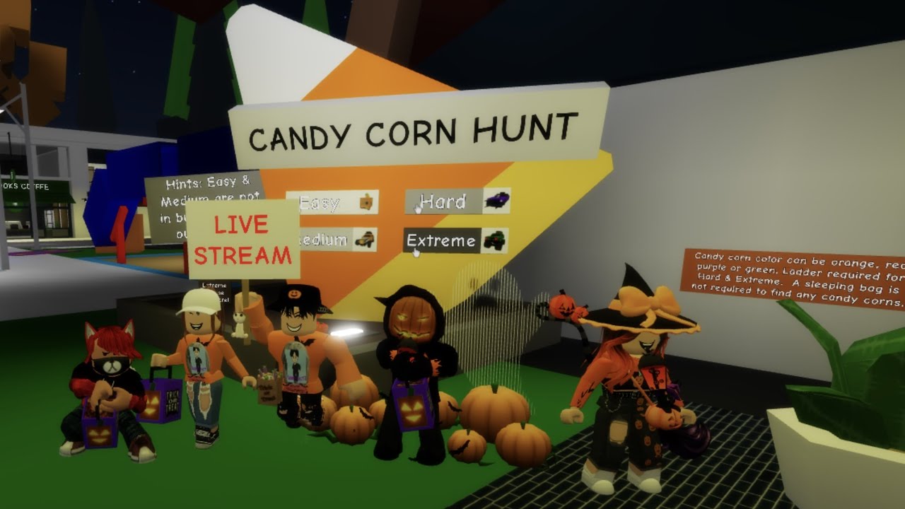 Roblox Brookhaven 🏡RP CANDY CORN HUNT (level hard and extreme) YouTube