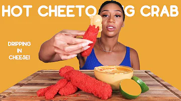 GIANT KING CRAB FRIED IN HOT CHEETOS AND CHEESE MUKBANG