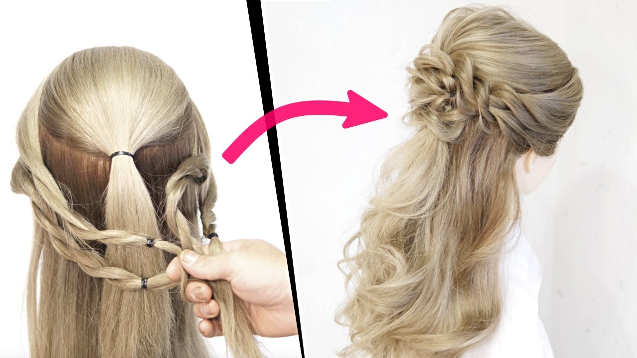 簡単！可愛い！ロープ編みだけでできる！ゆるふわハーフアップアレンジ！Half Updo|Half Up Half Down | HALF UP HAIRSTYLE