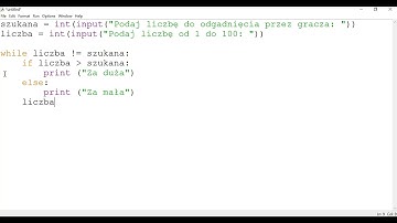 Zapisujemy w języku Python algorytm gry w zgadywanie liczby
