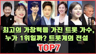 최고의 가창력을 가진 트롯 가수, 누가 1위일까 트롯계의 전설 TOP 7