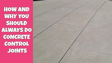 How and why you should always do concrete control joints