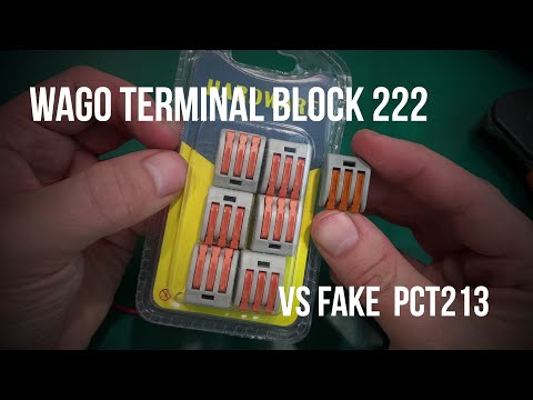 Wago terminal block  quick connector 222  vs fake china PCT213