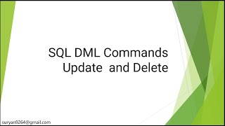 SQL PART -3 SQL DML Commands: UPDATE and DELETE Explained with Examples