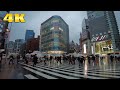Walking in heavy Thunderstorm in Tokyo Shinjuku in the Evening 4K ASMR - Japan Walking Tour 東京散歩