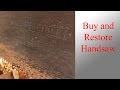 How To: Buy and Restore Handsaws How To: Buy and Restore Handsaws