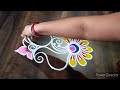    simple rangoli design  colourful rangoli design  kolam design saptrangi