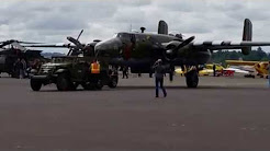 Halftrack airport tug to B-25