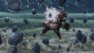 Beast Titan start throwing rocks to The Scouts | Attack On Titan Season 3 Episode 16