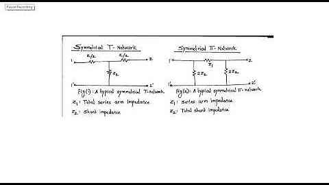 10. Derivation of Characteristic Impedance for Symmetrical T and Pi Network