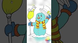 And today we will color the snowman