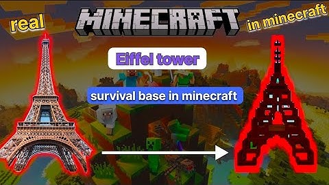  Minecraft Eiffel Tower Build Tutorial | Easy & Realistic Design 😮🤯