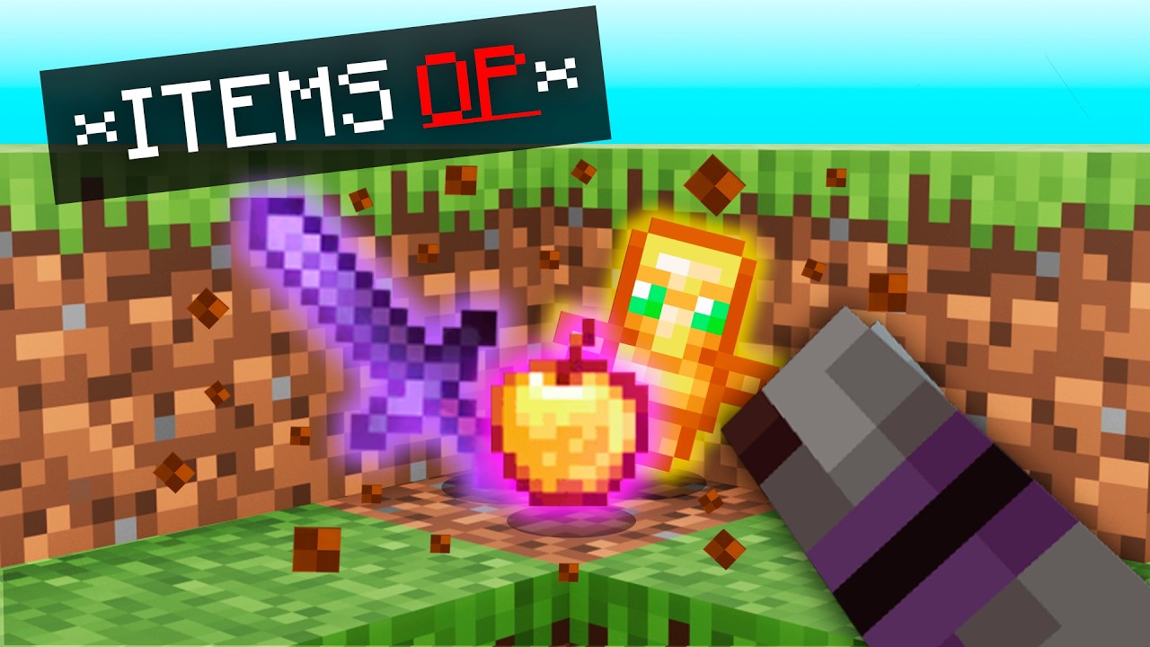 Minecraft pero TODOS los DROPS son OP - YouTube