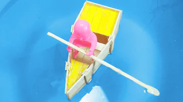 How To Make a Boat with Popsicle Sticks - Popsicle Crafts - Boat With Ice Cream Stick at Home
