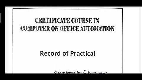 computer on office automation how to use record note writing full details step by step #CoaEXAM2020