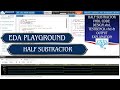 VHDL: HALF SUBTRACTOR Design, Testbench &amp; EP Wave (Output) Explained