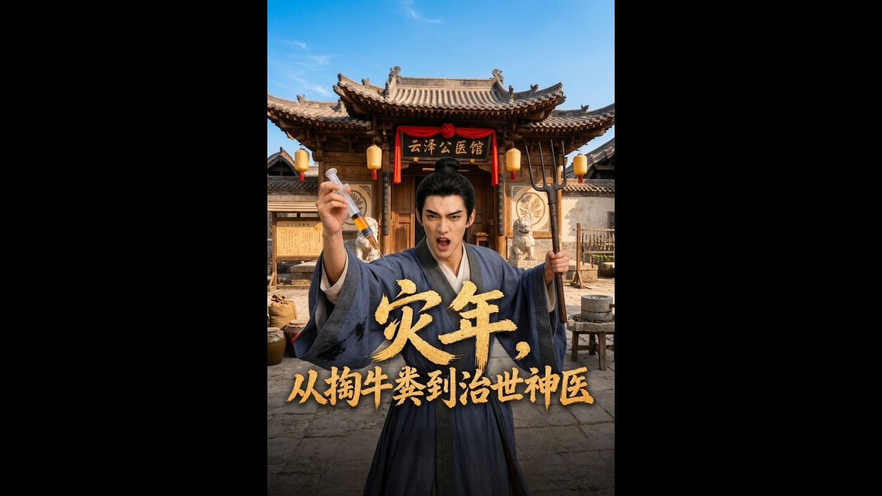 💥【一口氣看完】《災年，從掏牛糞到治世神醫》#短劇 #AI短劇 #逆襲 #drama #爽劇 #鯊魚先生🦈