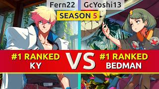 GGST 2.00 ▰ Fern22 (#1 Ranked Ky) vs GcYoshi13 (#1 Ranked Bedman). High Level Gameplay