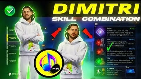 Dimitri character combination 2025 | Best character combination in free fire | Dimitri Ability 2025