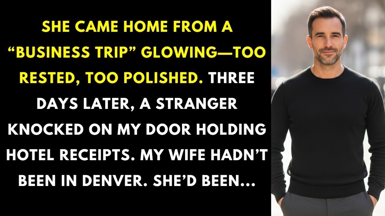 My Wife Came Home From Her “Business Trip” Glowing — Then Her Coworker’s Wife Arrived at Our Door…