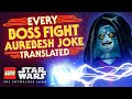 Every Boss Fight Aurebesh Joke TRANSLATED - LEGO Star Wars: The Skywalker Saga