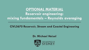 Fluid mixing lecture 5 of 6: Reynolds decomposition and averaging