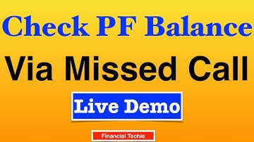 How to check PF Balance | pf balance enquiry missed call number | PF balance check
