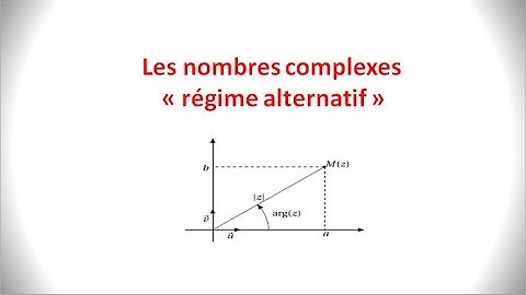 Les nombres complexes dans le  régime alternatif