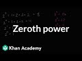 The zeroth power  arithmetic operations  6th grade  khan academy