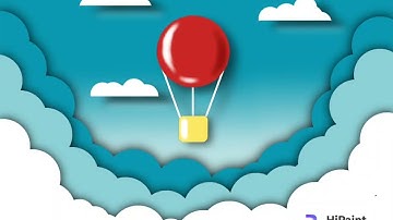 papercut effect drawing | cloud&ballon drawing | tab s6lite2022 | hi paint