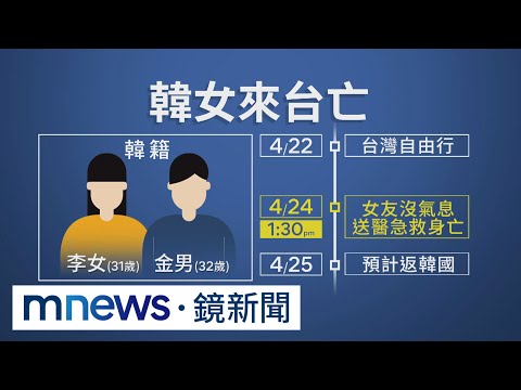 南韓情侶來台旅遊女友身亡死因不單純 男友10萬交保｜#鏡新聞