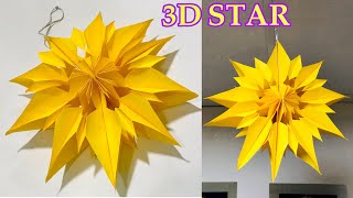 How to Make 3D Star for your Christmas Decoration | Paper Craft