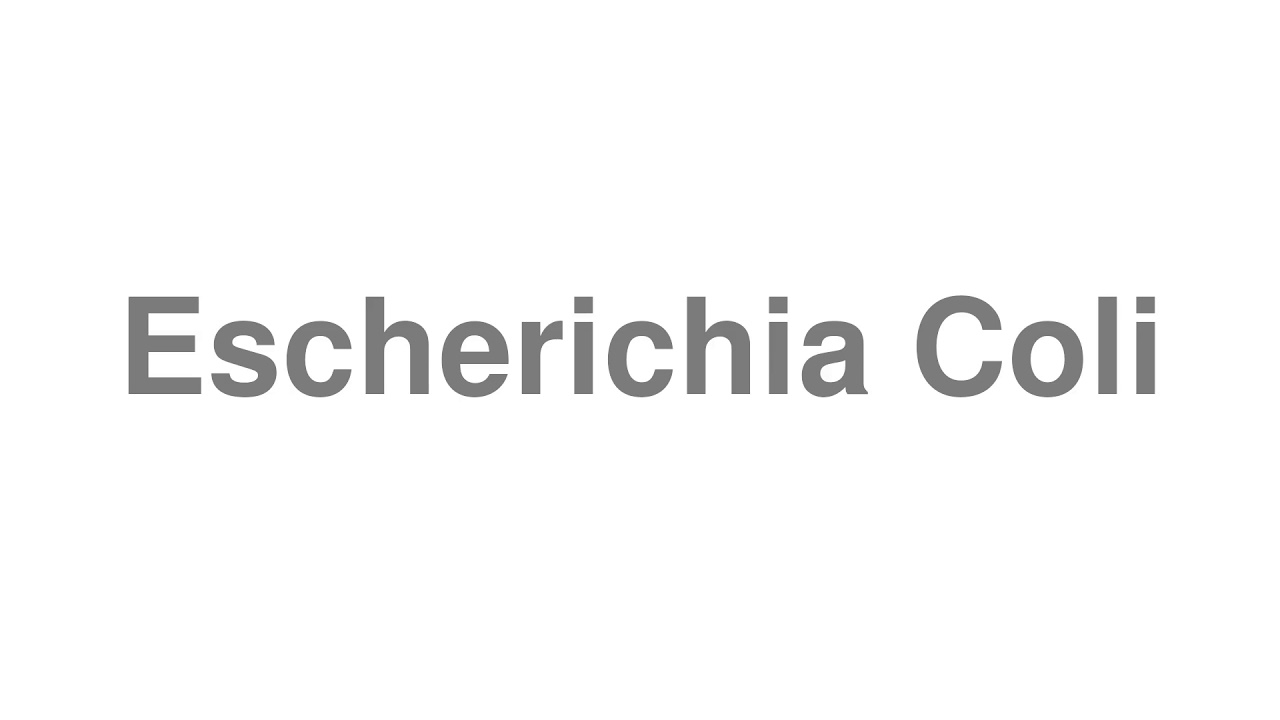 How to Pronounce "Escherichia Coli"