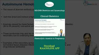 Haemolytic anemia in pregnancy