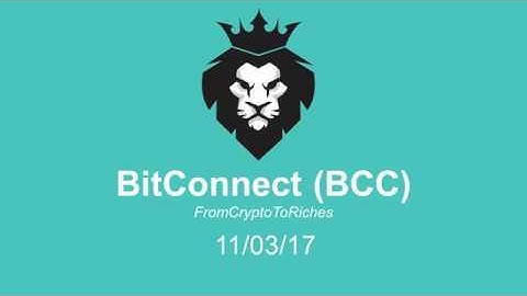 BitConnect (BCC)  Round Up [03 Nov 2017]
