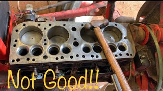 My Ford 8n May Be Done For!! [[Bad Head Gasket, Loose Cylinder Sleeve, and Broken Manifold]]