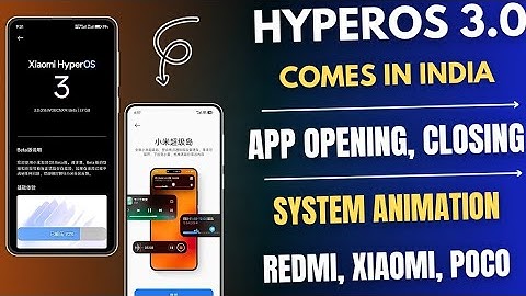 OMG HyperOS 3.0 Super Animation & App Opening Closing Smooth Animation, Comes in India, Redmi,Xiaomi