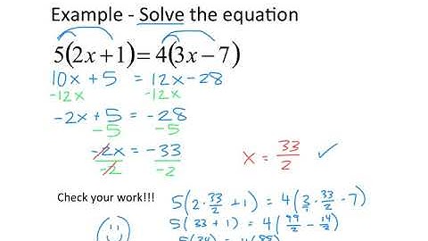 Section 2.1 - Solving First-Degree Equations