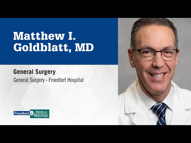 Watch Dr. Matthew I. Goldblatt, general surgeon on YouTube.