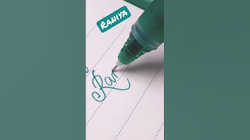 Raniya name signature style #viral #shorts #satisfying #whatsappstatus #cursivewriting #rj