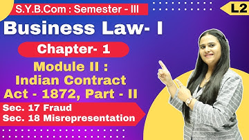 SYBCom || Business Law - I || Chapter 1 | Module 2 Indian Contract Act -1872 | Part 2 | Lecture 2 |