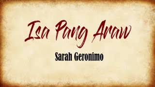 Isa Pang Araw lyrics Sarah Geronimo (Credits to MM Playlist)