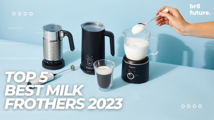 AICOOK Milk Frother Electric, Hot & Cold Milk Frother and Steamer with