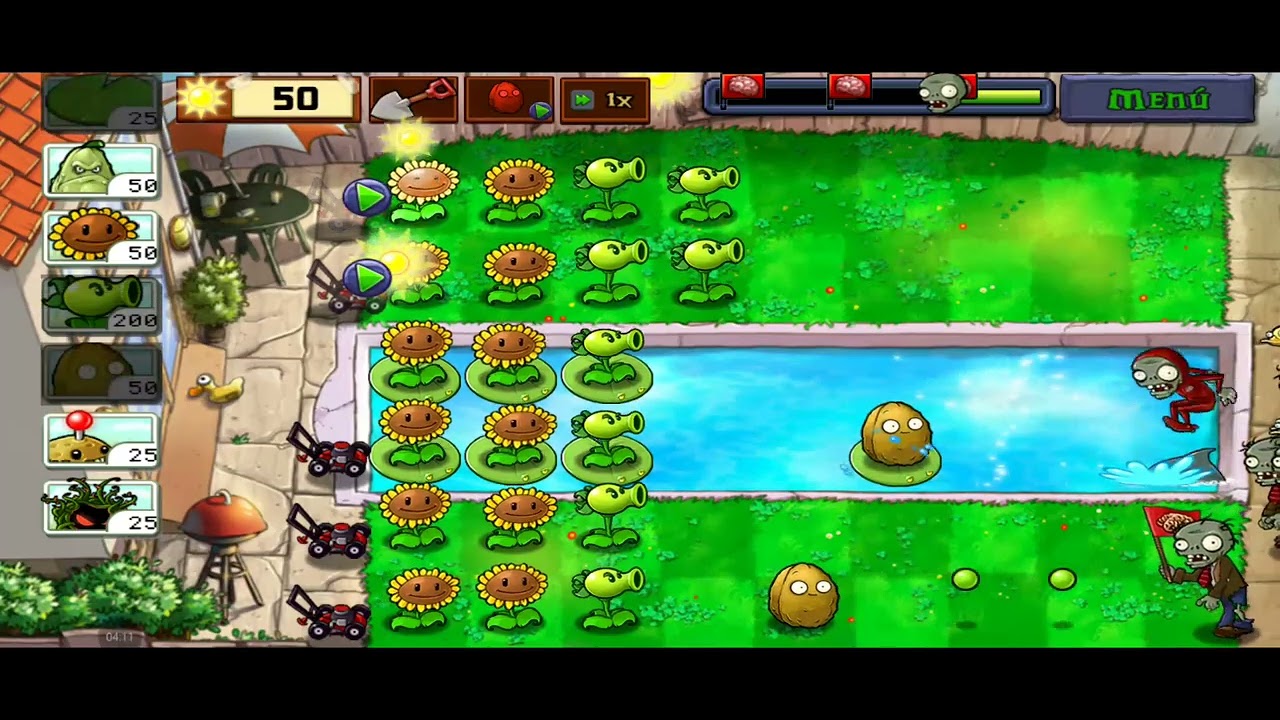 Plantas vs zombies parte 8 1/2 - YouTube